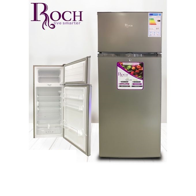 Roch Réfrigérateur Combiné 175 Litres – 2 Portes – SJ-180 – Gris – Classe A+