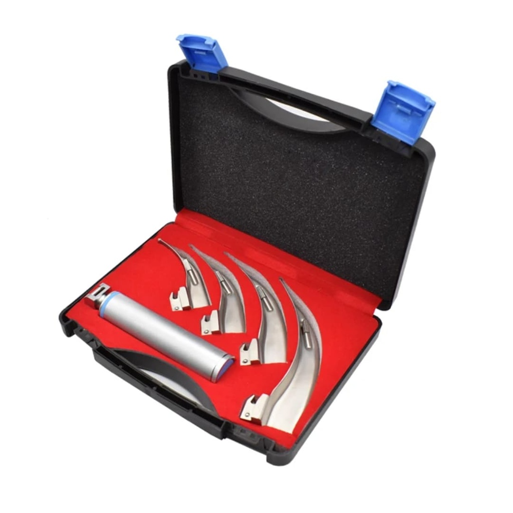 Laryngoscope en acier inoxydable à lumière blanche LED