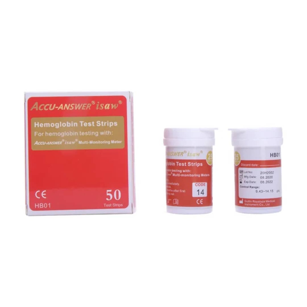 Bandelette hémoglobine accu-answer bte/50