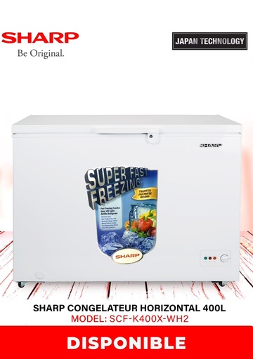 SHARP CONGÉLATEUR HORIZONTAL 325LITRES SCF-K400X-WH2