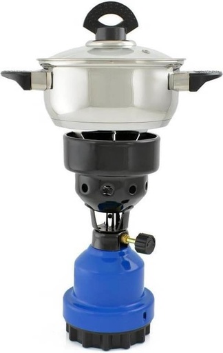 Réchaud Portable à Gaz et Charbon Double Fonction Gaz de Camping