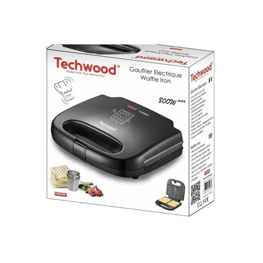 Gaufrier TECHWOOD TGE-856 - Machine à Gaufre Waffle Iron 800 watts