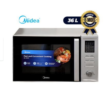 Micro Onde et Grill Manuel Midea - AG036AFK - 900W - 36L - Gris